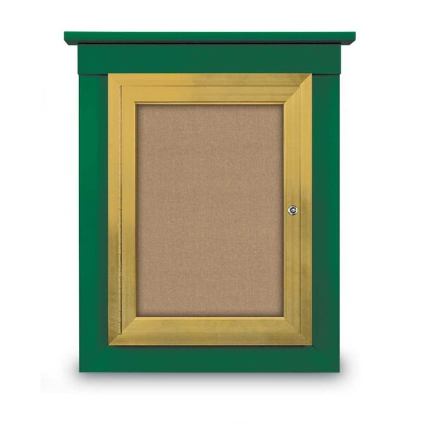 60"x48" 2-Door Enclosed Letterboard, Header, Blue Vinyl/Lt Oak